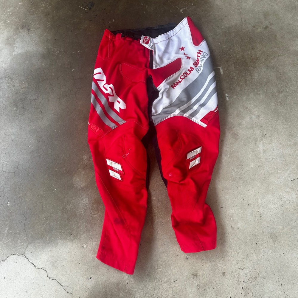 MSR Motocross Racing Pants Mens 38 Red Good Malcolm Smith Axxis Air MX Gear